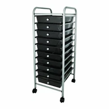 Advantus 10-drawer Organizer - 15.5" X 13" X 37.5" - Metal - 10 - Locking