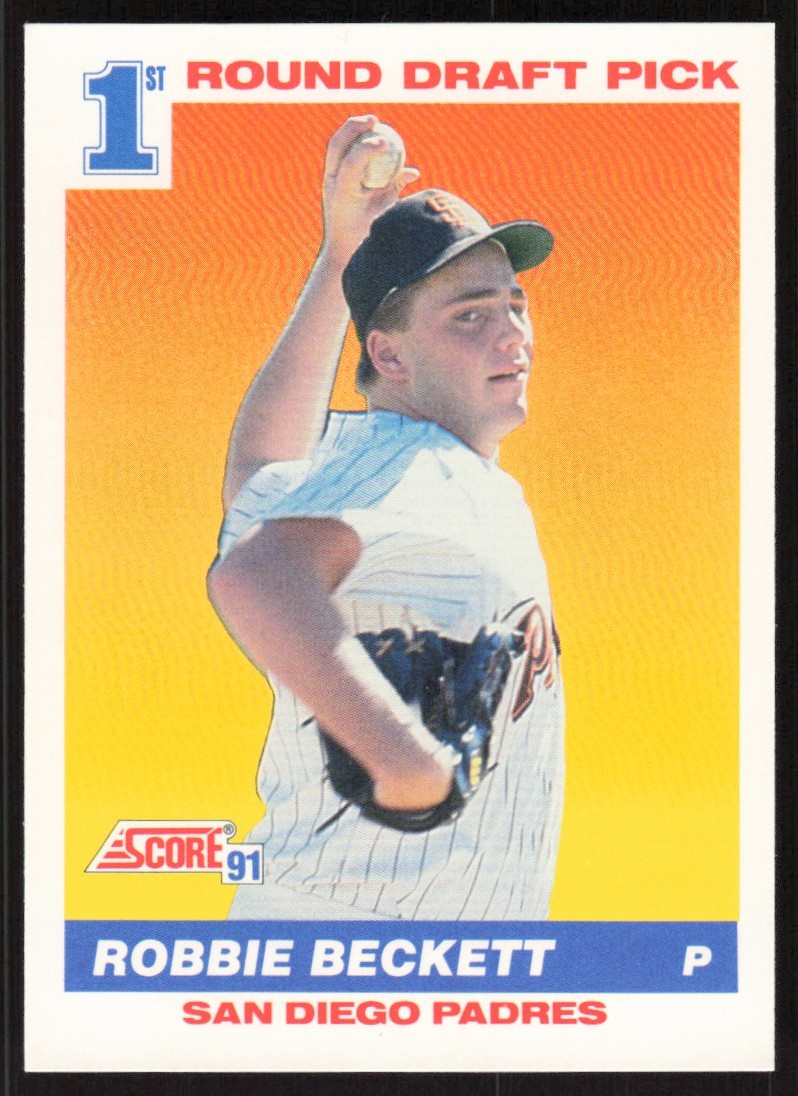 1991 Score Robbie Beckett Rookie San Diego Padres #673