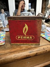 Vintage Permanol Perma Nips Lighter Fuel Tin Shop Display