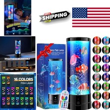 LED Aquarium Bubble Lamp with 16 Color Remote for Kids and Adults Home Decor