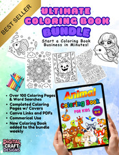 ULTIMATE COLORING BOOK BUNDLE PDFs DIGITAL DOWNLOAD Kids Coloring Book 