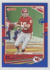 2020 Panini Donruss Press Proof Blue Joe Montana #9 HOF n1u