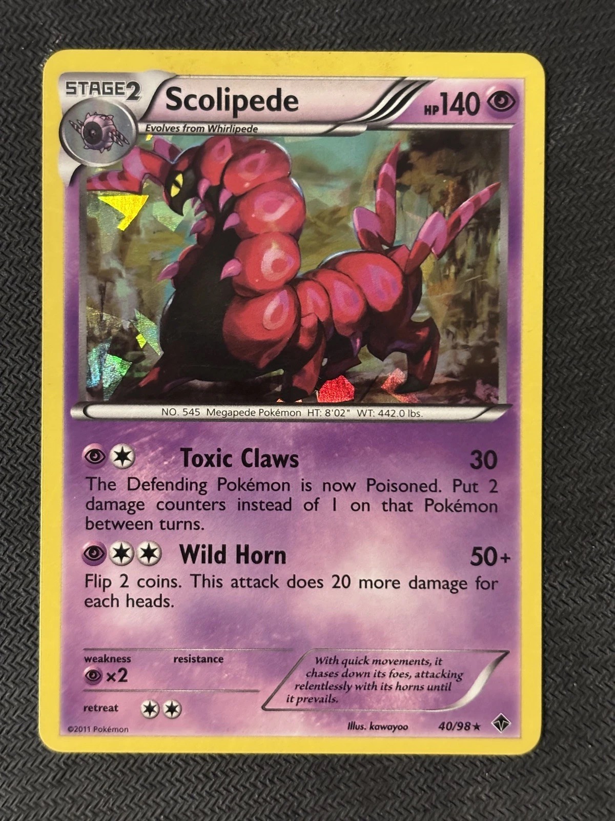 Pokémon TCG Scolipede Emerging Powers 40/98