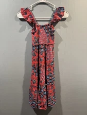 Youth Girls Art Class Long Dress Sleeveless Size Small Multicolor 