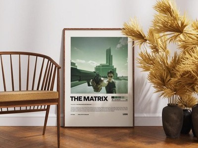The Matrix Movie Poster   Vintage Sci-Fi Film Print, Cyberpunk Cinema Wall Art
