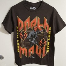 VINTAGE Style 90s Darth Maul Star Wars Men  s Sz M T-Shirt Brown