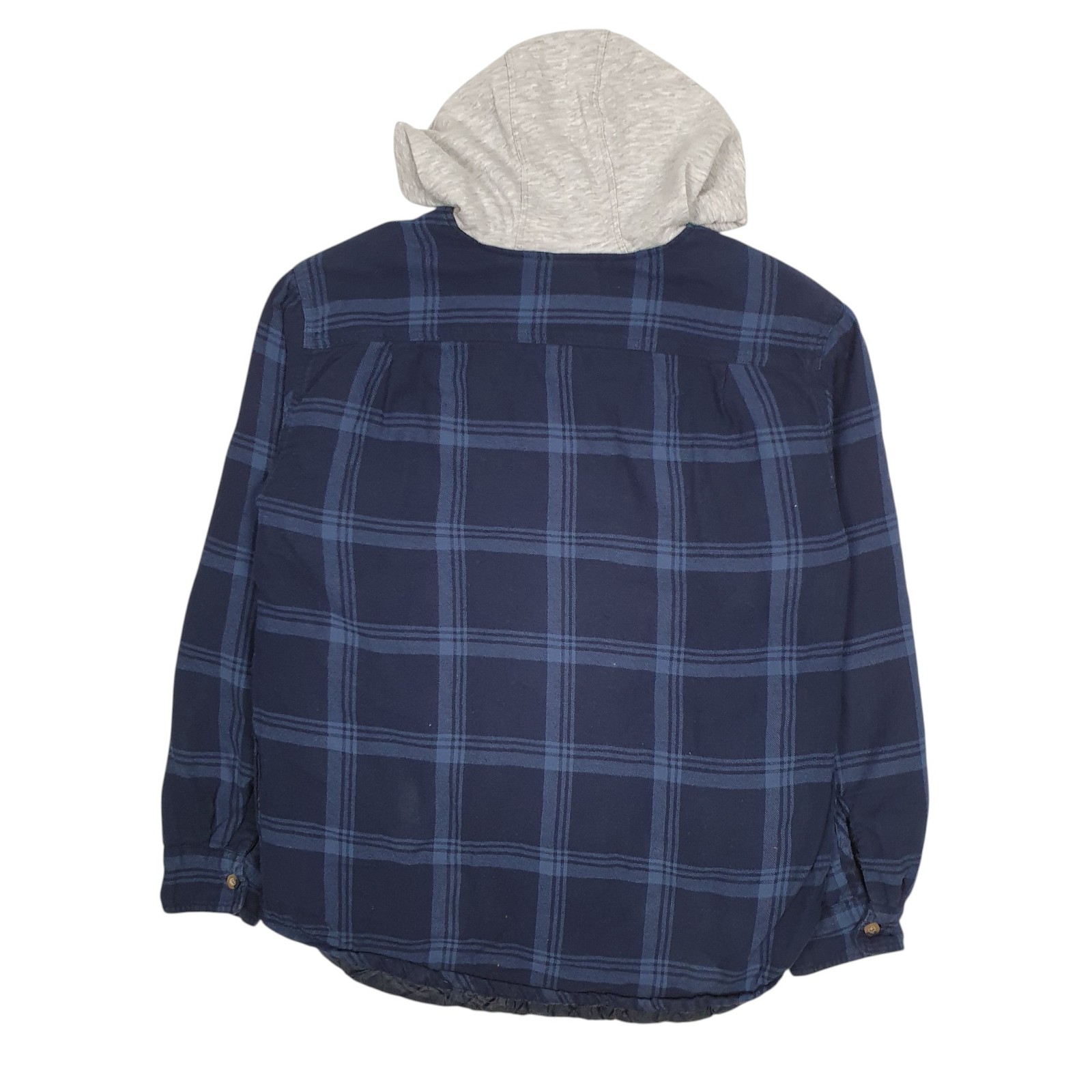 WRANGLER Shacket Jacket Coat Plaid Overshirt Hoodie Mens M image 3
