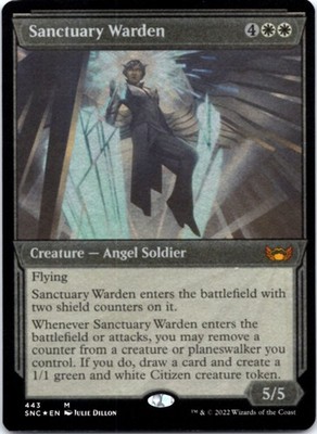 Sanctuary Warden (Showcase) (Foil Etched)  Streets of New Capenna, 443 NM