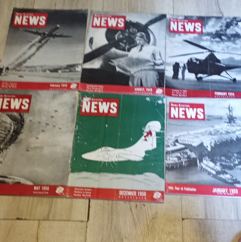 Naval Aviation News Magazine Lot of 6 1948-1959 Illustrated U.S. Navy Aircraft
