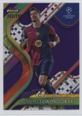 2024 Finest UEFA Club Competitions Purple Refractor /299 Robert Lewandowski 1r1u