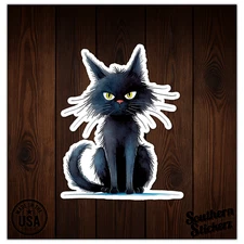 Black Cat Kitten - Vinyl Decal Sticker - Car Window Laptop - ebn11083