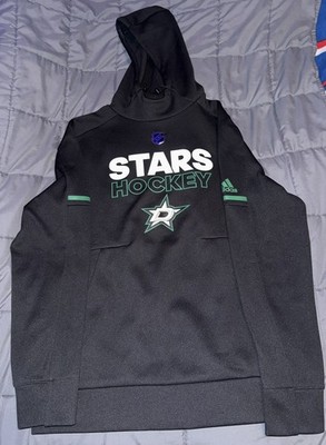 Dallas Stars Adidas Men's Small Black 2017 Authentic Pro Hoodie Zipper Pockets