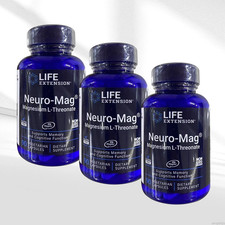3 PACK Neuro-Mag Magnesium L-Threonate from 2000 mg Magtein Life Extension BEST