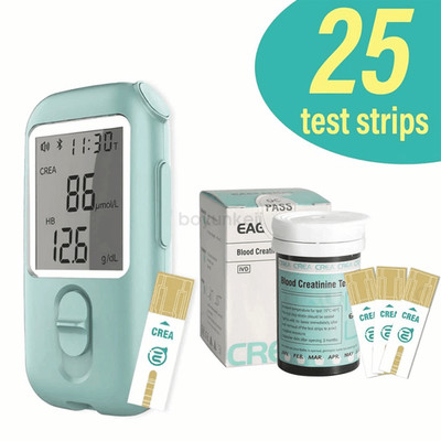 Blood Creatinine Test Meter   Home Kidney Function Checker Kit with 25 Strip