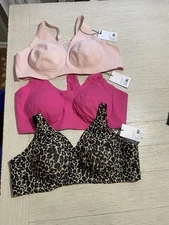 Knix Lot Of 3 4XL Wire Free Bras Multicolored NWT