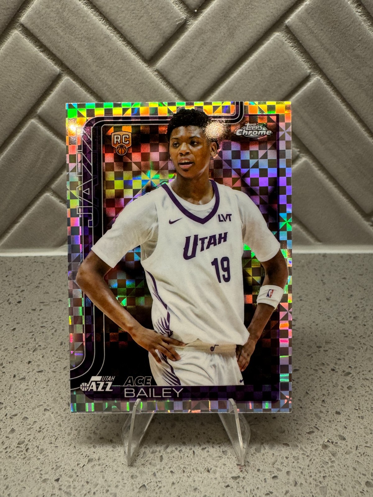 2025-26 Topps Chrome Ace Bailey RC X-Fractor Rookie #255 Jazz