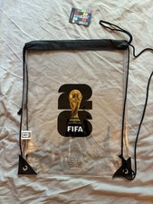 FIFA World Cup 2026 Official Clear Drawstring Bag 17 X 13 Stadium Approved NWT