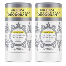 Lavanila Sport Luxe 2-Pack Aluminum-Free Solid Stick Deodorant for Men Women...