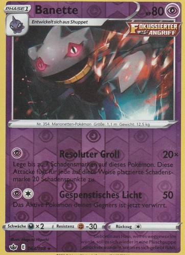 Pokemon Banette Chilling Reign #63 🇩🇪