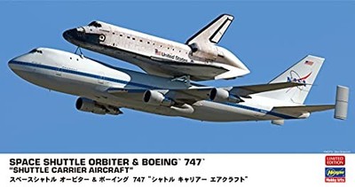 Hasegawa 1/200 Space Shuttle Orbiter & Boeing 747 Shuttle Carrier Aircraft Plast