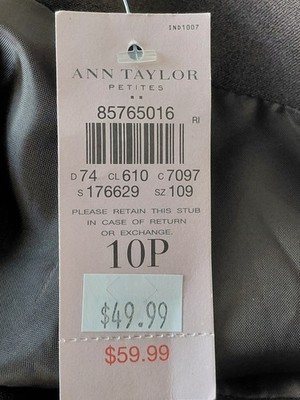 Ann Taylor Lined Midi Pencil Skirt Women's 10 Petite Brown