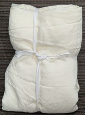 Quince European 100 Linen Duvet Cover 1PC Color Ivory Size Full/Queen