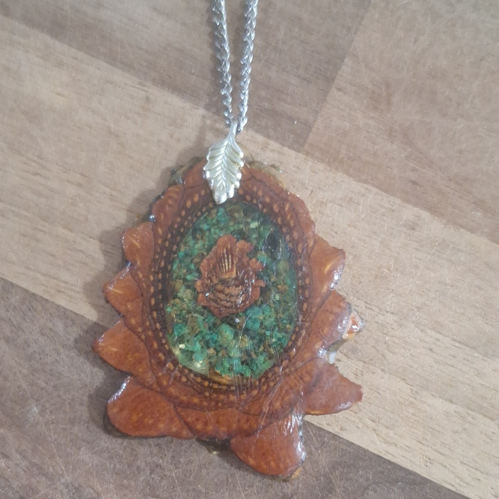 Unique, Handcrafted Third Eye Pinecone Necklace w… - image 1