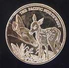 Pacific Northwest Mom Deer & Baby Monarch Precious Me-0.999 Silver 1 Oz Art Coin