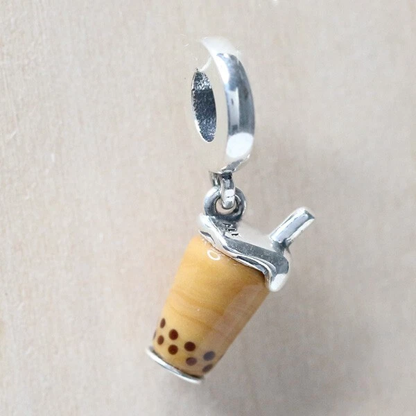 New Authentic Pandora Charm Murano Glass Bubble Tea 791685C01 W 
