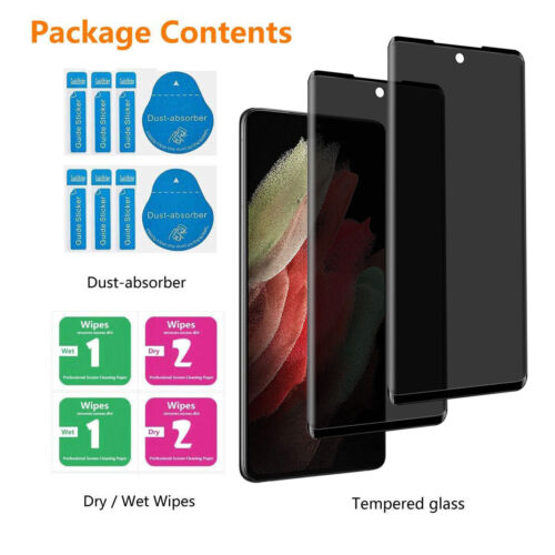 2/4/6X Privacy Tempered Glass Screen Protector For Samsung S21/S21+/S21 Ultra 5G - Picture 19 of 29