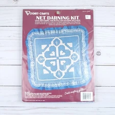 Vintage Vogart Crafts Net Darning Kit Hearts Pillow Cover B37