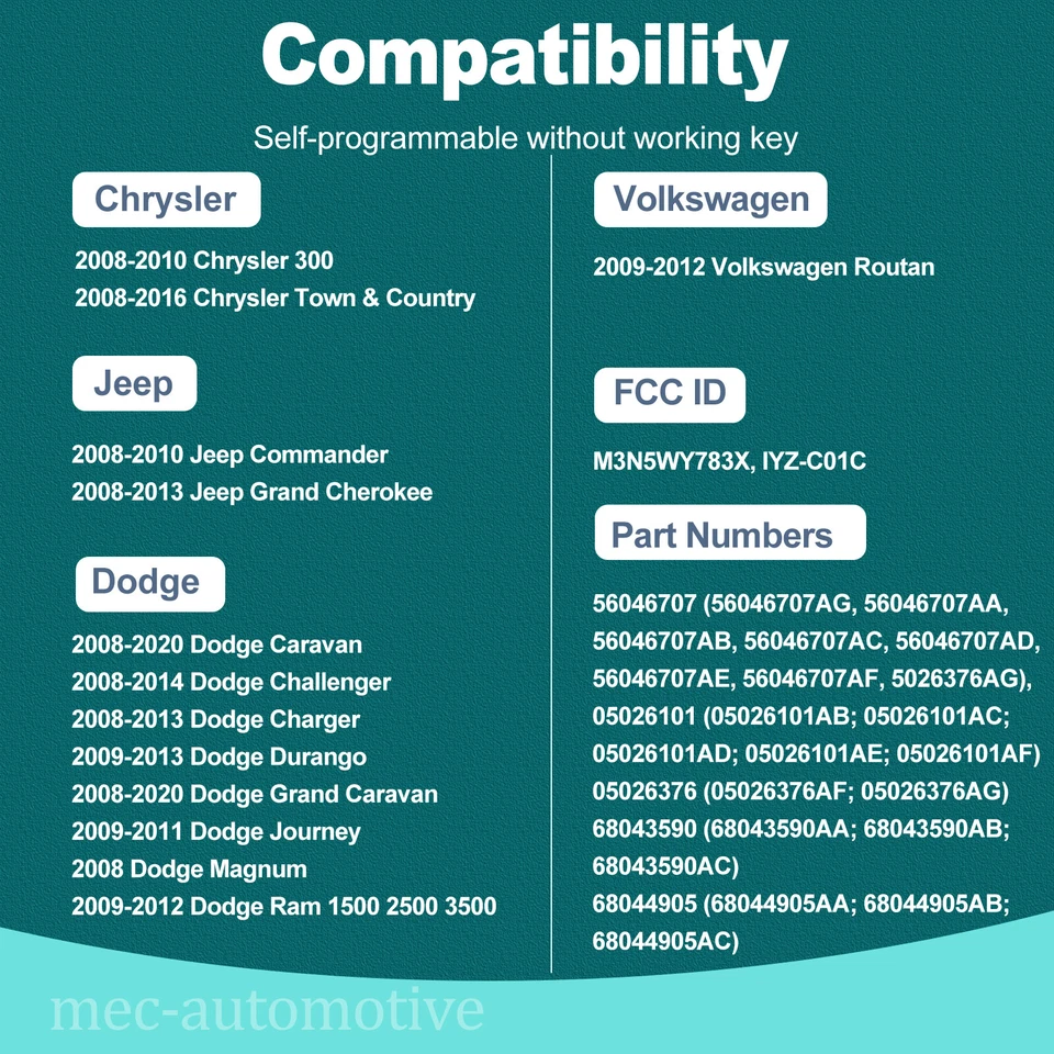 For Dodge Ram 1500/2500/3500 2009-2012 New Program DIY Remote Key Fob Tool Kit - Image 2 of 4