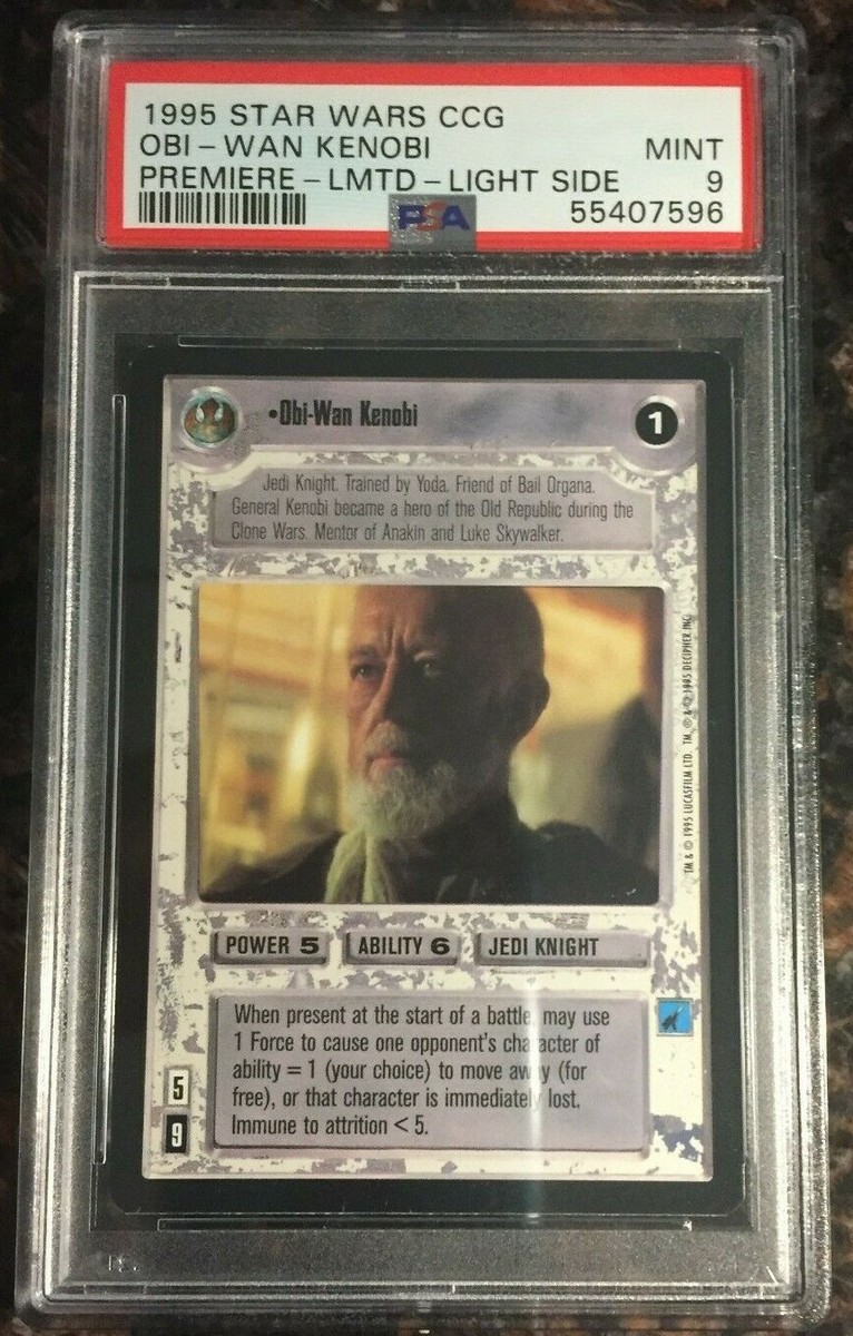 1995 Star Wars CCG Obi-Wan Kenobi Premiere Limited Light Side PSA