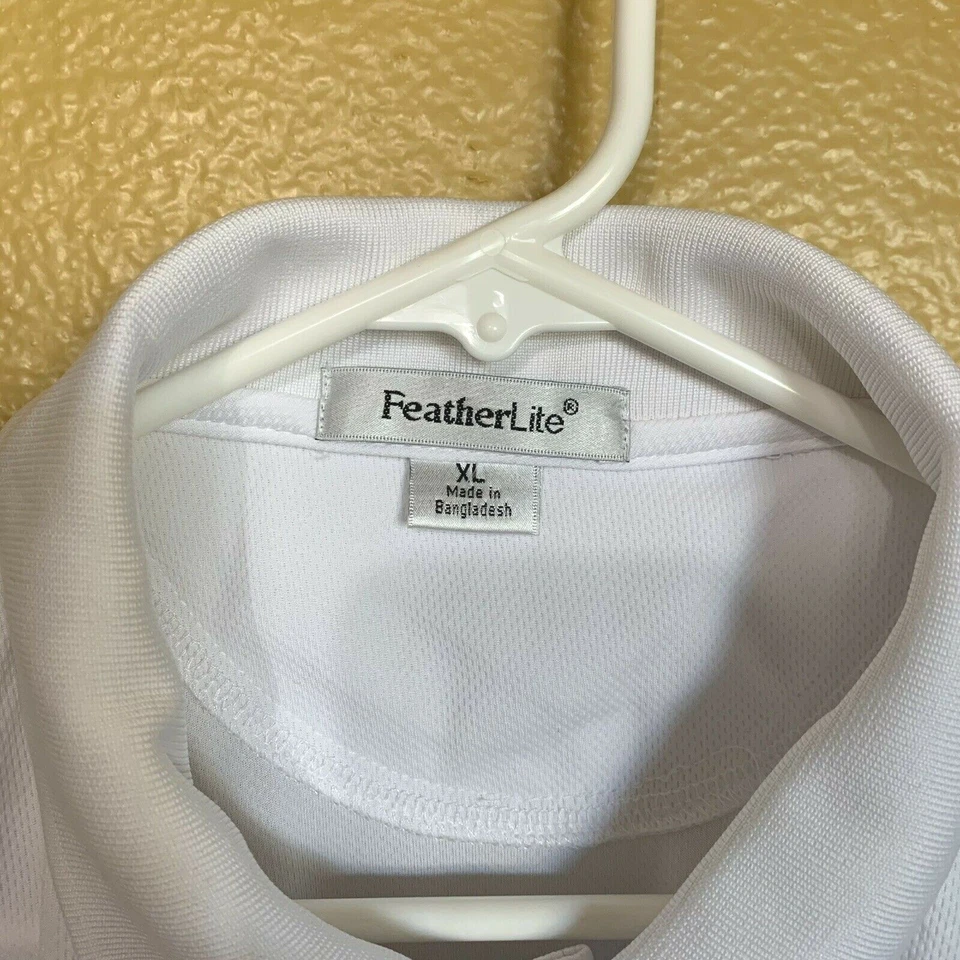 FEATHERLITE~Camisa polo/golf manga corta para hombre nueva con etiqueta blanca absorbente de humedad Foto 3 de 4