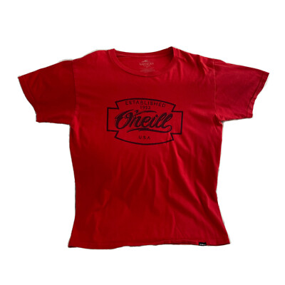 O Neill Established 1952 U.S.A. Red T-shirt Modern Fit Short Sleeve Mens Medium