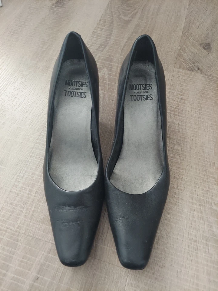 Zapatos de cuero vintage 90 y2k mootsies tootsies negros 8,5 tacones altos  Foto 2 de 4