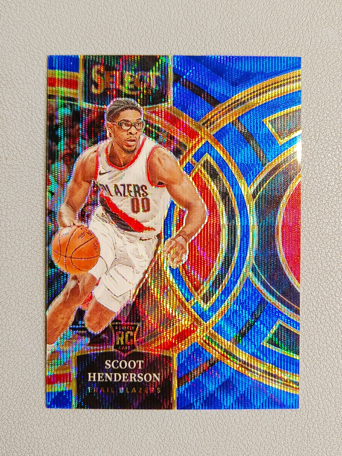 2023-24 Select Scoot Henderson 66/75 Blue Wave Prizm Premier Rookie RC #129