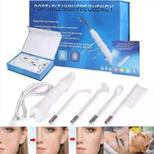 Portable High Frequency Skin Care Therapy Wand Machine Handheld Acne Treatment