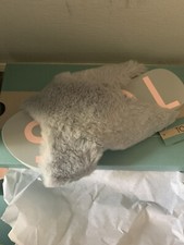 Toms Mid Grey Faux Fur Sussie Slipper Women Size 7B