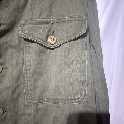 VTG WW2 1940's USMC HBT Shooting Jacket L Green | eBay