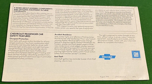 CHEVROLET Range Advertising Notice - 1980 - Picture 6 of 6