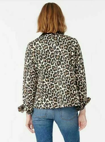 Chaqueta de Granero J.CREW NUEVA CON ETIQUETAS en Algodón Encerado y Pana Detalle Leopardo XXS $179 Regalo Foto 2 de 4