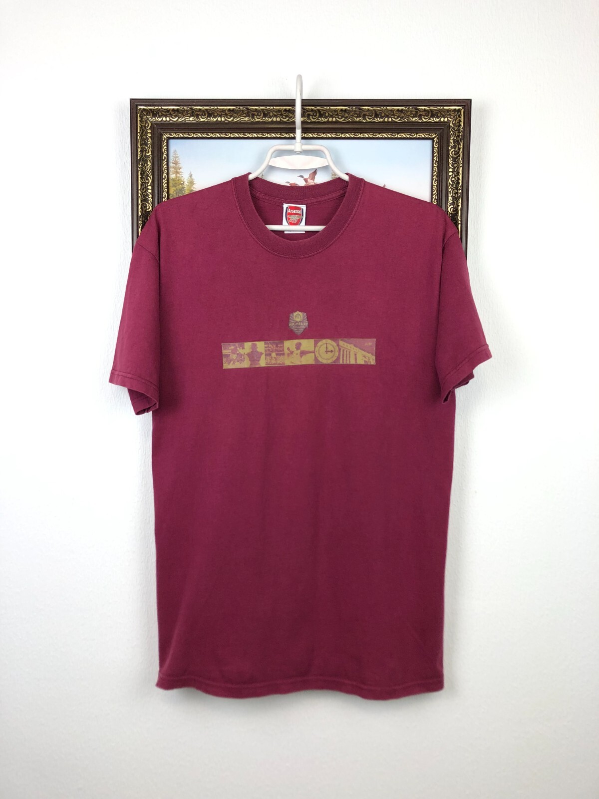 Vintage Arsenal Football Shirt Highbury Stadium Soccer Jersey Mens Rare Size M