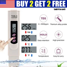 LCD Digital TTDS-3 Meter Temp PPM Home Drinking Tap Water Quality Purity Tester 