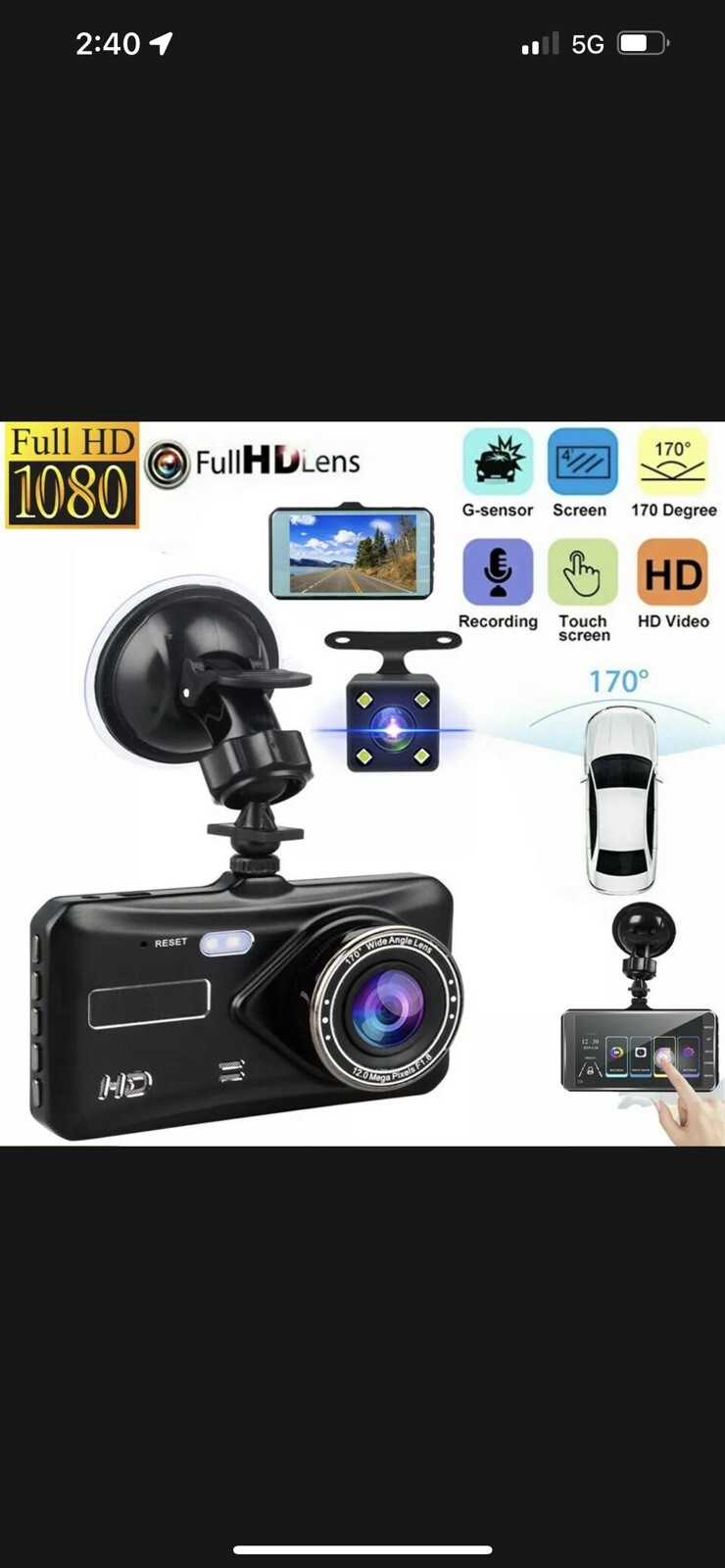 1080p HD Dash Cam for Crystal Clear Recording-image