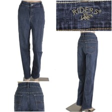 RIDERS by LEE Women's 16W M Medium Mid Rise Boot Cut Stretch Jeans 30" Inseam