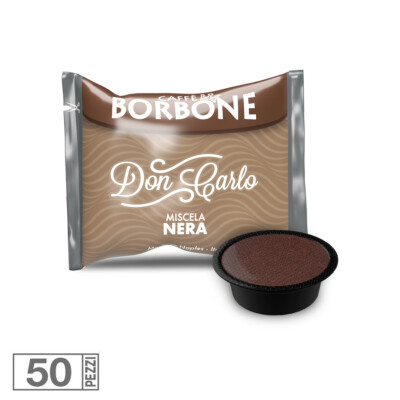 50 Kapseln Caffe' Borbone Blend Schwarz don carlo Kompatibel lavazza A Modo Mio