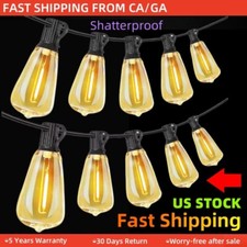 100FT Outdoor String Lights for Patio Waterproof Connectable LED Balcony Light