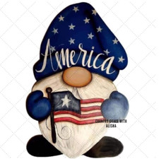 Sublimation Print America Gnome USA Ready to Press Heat Transfer