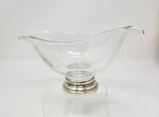 Bowl, Sterling Silver and Glass Gravy or Sauce Bowl/Boat